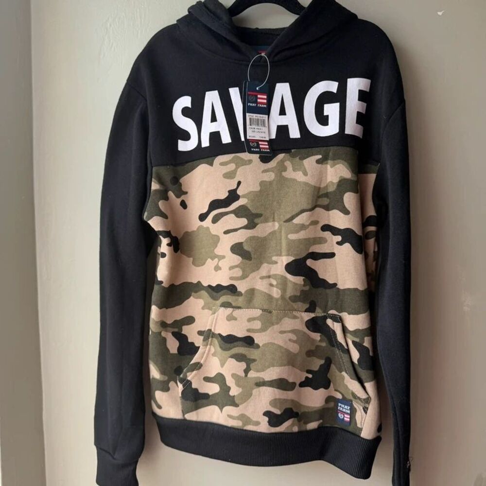 NWT Vintage Phat Farm Youth Savage Hoodie L